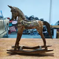 Caballo Artesanal Mecedor Importado Madera Oriente Indonesia Madera