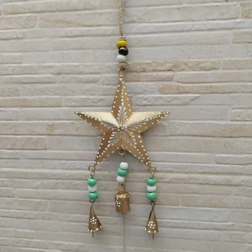 Tira Decorativa Movil Artesanal Chapa Pintada Hecho En India