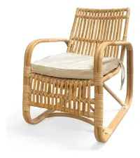 Sillón Simple De Ratán Importado Indonesia Pushkar Tienda Marrón