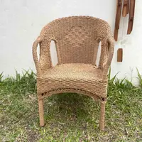 Sillón Swan Artesanal Fibra Natural-caña Apto Galería Silla 