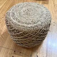 Puff Natural Yute Rustico Importado Banco Mesa Artesanal Modelo 2
