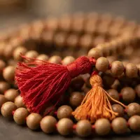 Japa Mala Rosario Hindú Semilla De Sándalo 108 Cuentas India