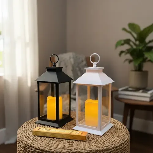 Farol Con Vela Led 32 Cm Fanal Importado A Pila Iluminacion