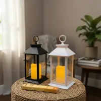 Farol Con Vela Led 32 Cm Fanal Importado A Pila Iluminacion