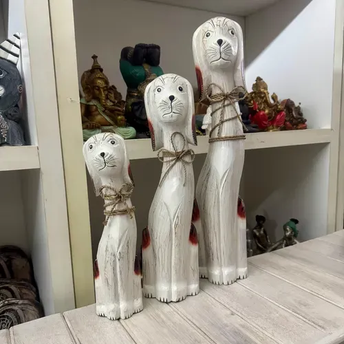 Perros Artesanales Importado Indonesia Unicos Pushkar Tienda Blanco