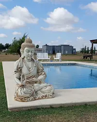 Buda Mega Gigante En Resina Apto Exterior  Figura Zen Jardín