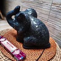 Lámpara Velador Elefante Venecita Hecha A Mano India Pushkar