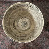 Set X 3 Unidades Bowl Bamboo Importado Bandejas Apilables Marrón