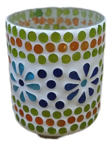 Porta Vela Importado India Venecita 9cm Alto X 9cm Diametro