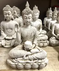Estatua Buda Jardin  Porta Vela Apto Exterior Pushkar Tienda Blanco