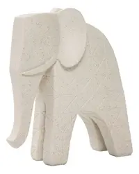 Estatuilla Elefante De Resina Deco India Importado Beige
