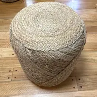 Puff De Yute Natural Rustico Importado Banco Mesa Artesanal Modelo 4
