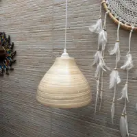 Lampara Artesanal Techo En Bambu Import Indonesia Colgante Bambú