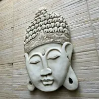Cara Buda Placa Resina Apto Exterior Gigante Colgante Deco