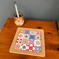 Posa Pava Fuente En Corcho/ceramica Importa Oriente 20 Cm