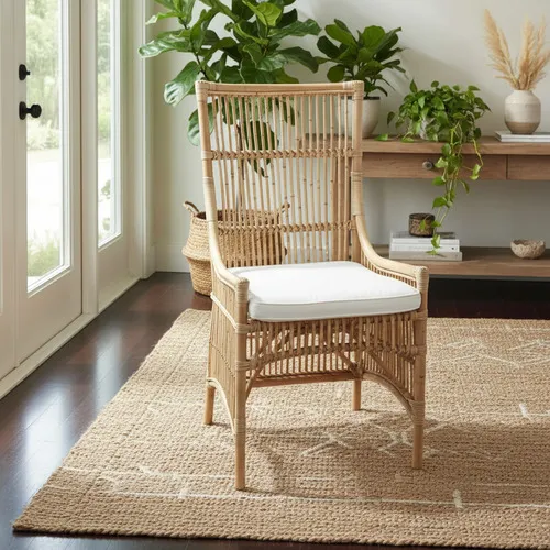 Silla Sillon Artesanal De Ratan Indonesia Xa Galeria Living