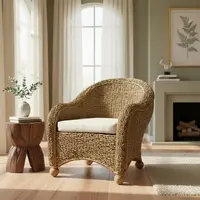Sillón Simple De Seagrass Importado Indonesia Pushkar Tienda Marrón