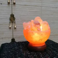Cuenco De Sal Del Himalaya Energetica Importada Decorativa Rosa Claro