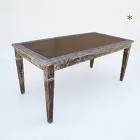 Mesa Madera Comedor Living Country Pushkar Tienda Marrón Claro