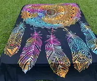 Manta Cubrecama De Algodón Hindu 2y1/2p Mandala Cubresillon