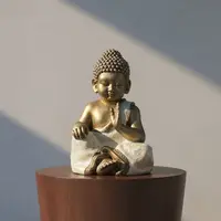 Estatuilla Buda 63 Cm Resina Apto Exterior Ideal Jardin Blanco