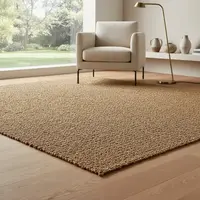 Alfombra Seagrass Artesanal Importada De India Pushkar 2 M 3 M Natural