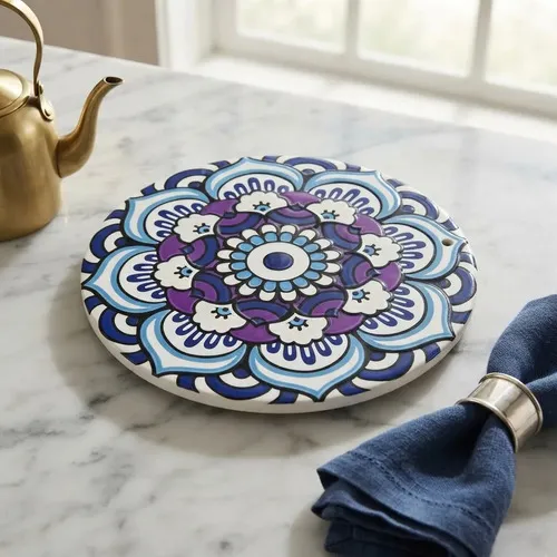 Posa Pava Fuente En Ceramica Redondo Importado Oriente