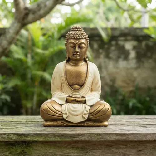 Buda Gautama Resina Apto Exterior Estatuila De Indonesia