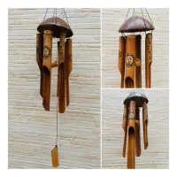 Llamador De Ángeles Hecho En Bamboo Import India Artesanal Marrón