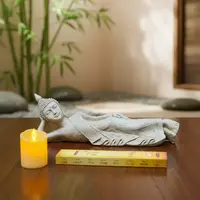Estatuilla Buda Acostado 36 Cm Resina De India Envio Gratis