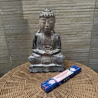 Buda Tallado En Madera Teca Importado Indonesia 30 Cm Unico Madera
