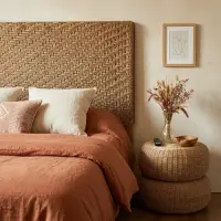 Respaldo De Cama Artesanal Kraft 200cm (se Hacen A Medida) Beige