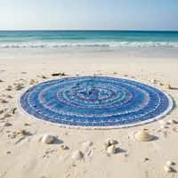 Manta Circular Redonda Hindú 2metros  Mandalas De India!!!