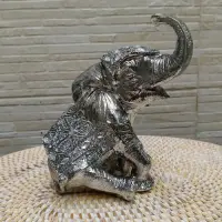 Elefante Abundancia Artesanal 20 Cm Importado Resina