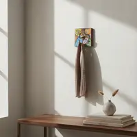 Perchero Pared Artesanal Hindu 1 Gancho Pintado A Mano India