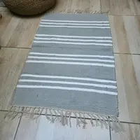 Alfombra Importada India Algodón Costado Pie Cama Baño Deco