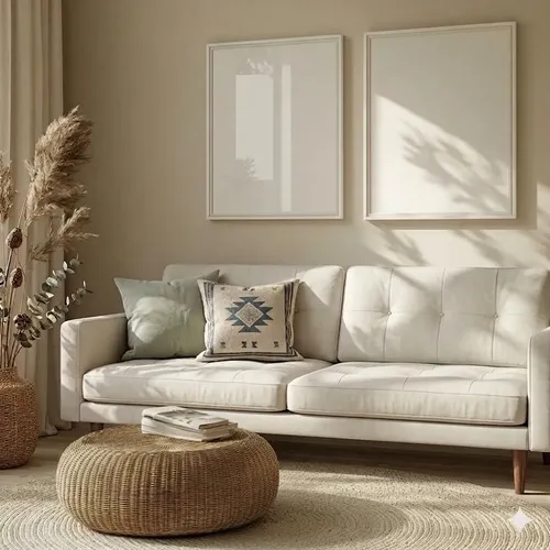Puf Zen Artesanal Pushkar Tienda Mesa Ratona Kraft Y Madera Beige