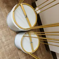Set X 2 Maceteros De Metal Con Pie Oriente Importado