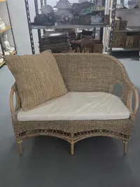 Sillon Swan Doble Seagras Ratan Caña Importad Pushkar Tienda Marrón
