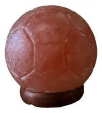 Lampara De Sal Pelota De Futbol Del Himalaya Importada Deco Madera