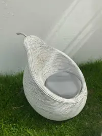 Sillón Resina Apto Exterior Símil Ratán Importado Forma Pera A Elección Sillon Pera