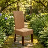 Silla Importada Indonesia Ratan Doble Tejido Madera Oriente No Marrón Marrón Claro