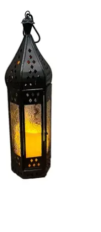 Fanales Hindúes 30cm Portavela Producto Importado De India Negro
