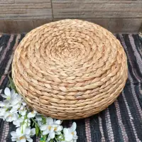 Puf Artesanal De Yoga Fibra Natural Indonesia Pushkar Tienda Beige