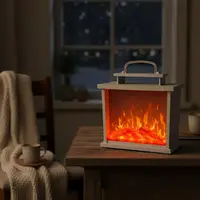 Fanal Simil Fuego 30x25cm Usb O Pila Farol Importado Oriente