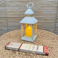 Fanales Con Vela Led Con Movimiento 23 Cm Importados A Pila