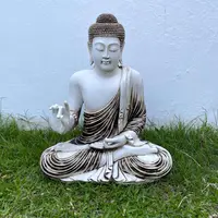 Buda Vitarka Apto Exterior 75 Cm Artesanal Hecho En Resina