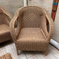 Juego Artesanal  4 Sillones Simples + 1 Mesa Pushkar Tienda Marrón