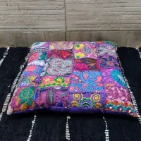 Zafu Almohadon Relleno 40 Cm Importado De India Yoga Reiki
