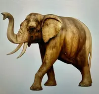 Elefante De Madera Teka Maciza Importado Indonesia Unico